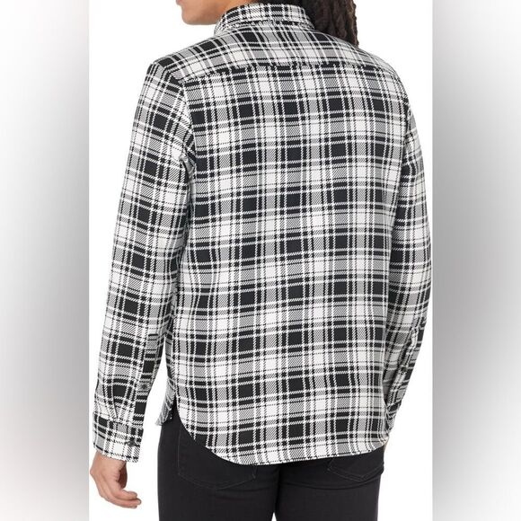 HUGO Men's Relaxed Fit Checked Flannel Button Down Shirt NEW w/ Tag - Picture 6 of 6